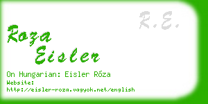 roza eisler business card